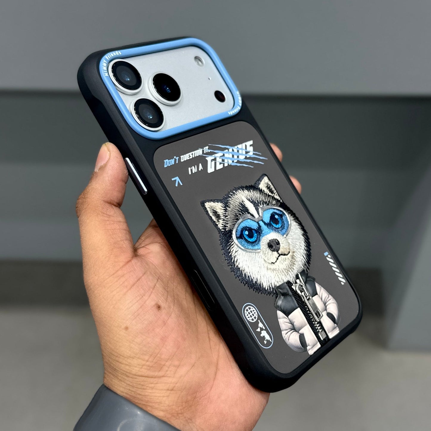 NIMMY DOG CHAIN CASE - BLACK BLUE 2.0 ( No. 2532 )
