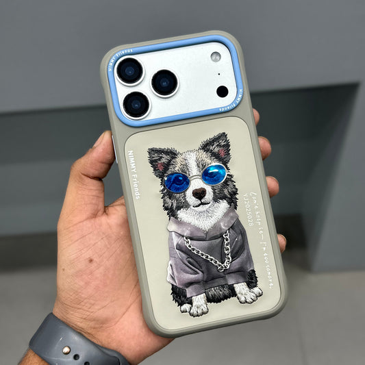 NIMMY DOG CHAIN CASE-GREY BLUE ( No. 2533 )