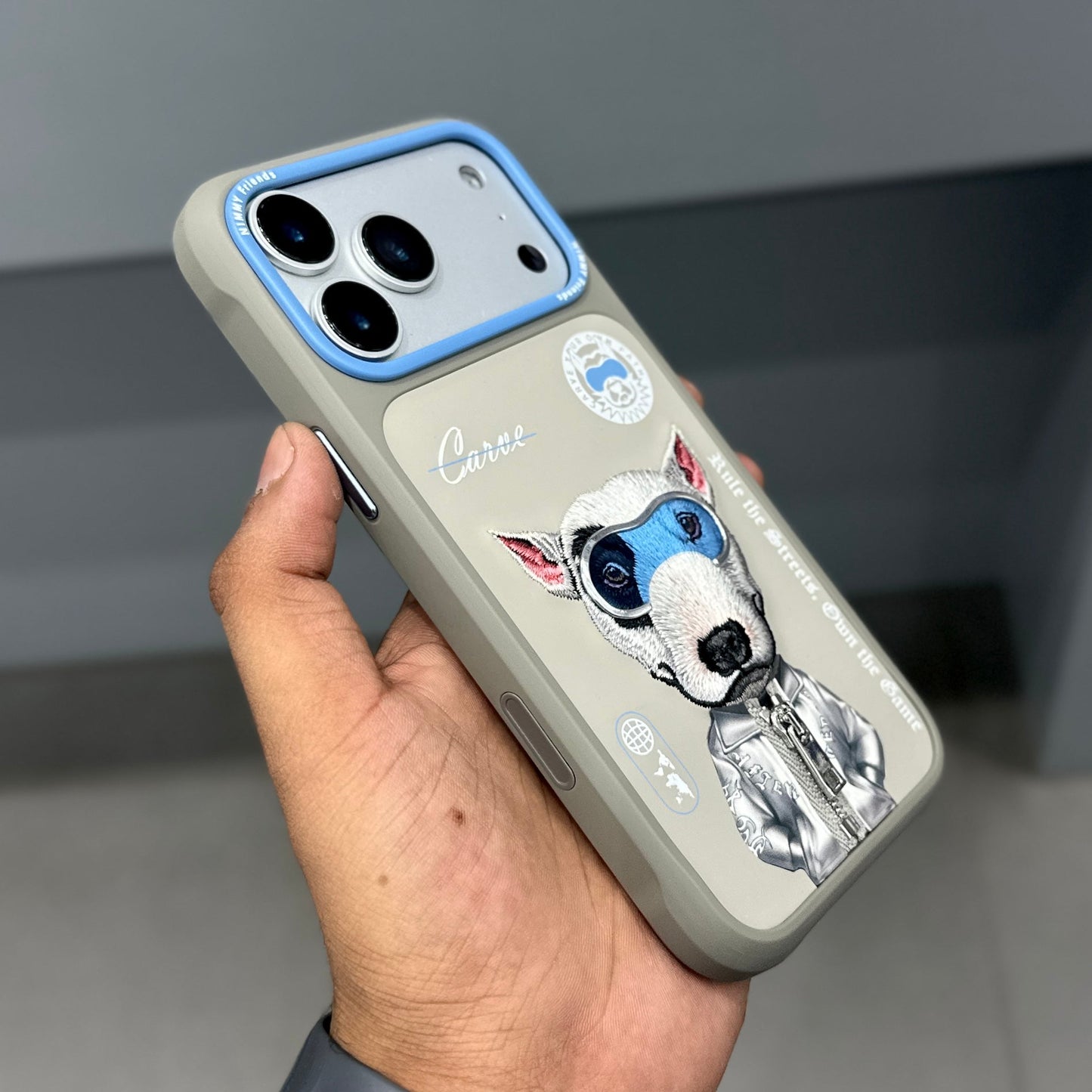 NIMMY DOG CHAIN CASE - GREY BLUE 2.0 ( No. 2534 )