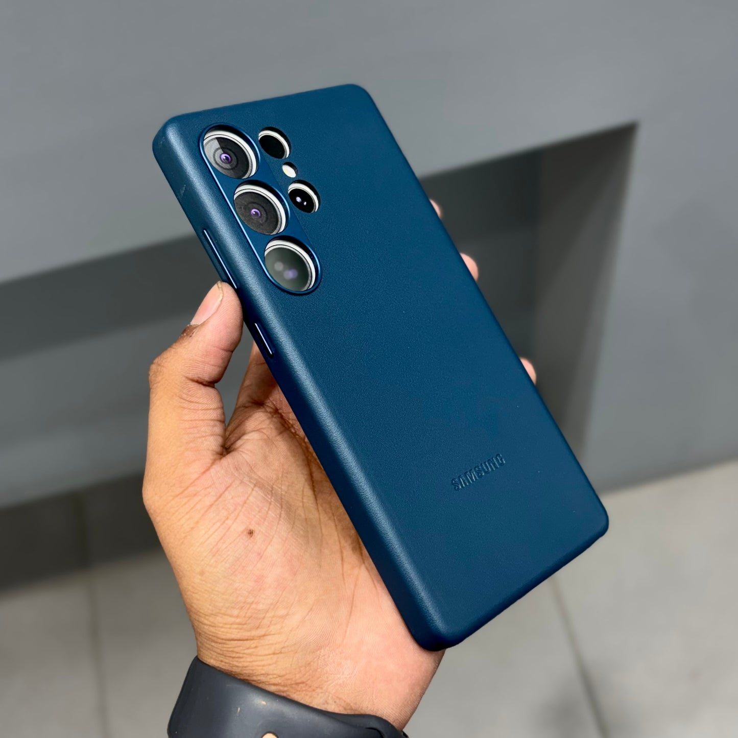 SAM VEGAN LEATHER CASE SAMSUNG - BLUE ( No. 2463 )