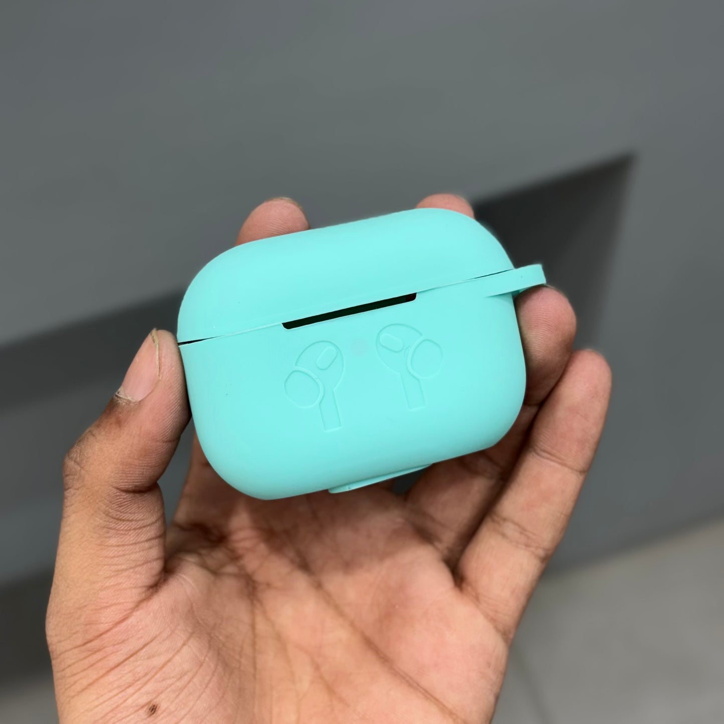AIRPODS SILICON CASE - PASTAL MINT GREEN ( No. 2673 )