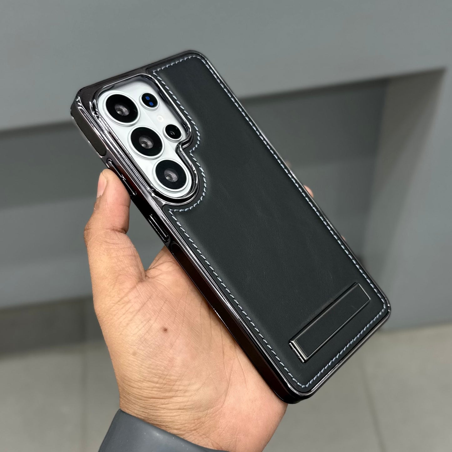 ICON LUXURY LEATHER STAND CASE SAMSUNG - BLACK ( No. 3057 )