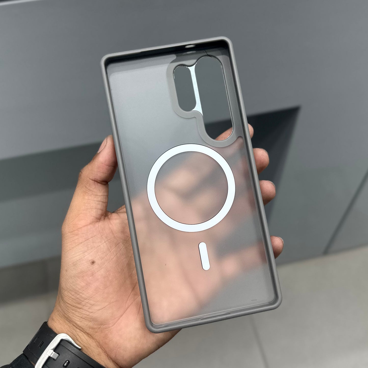 KEHUIMEI FROSTED CASE MAGSAFE - GREY ( No. 2742 )