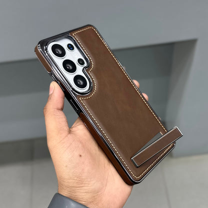 ICON LUXURY LEATHER STAND CASE SAMSUNG - BROWN ( No. 3056 )