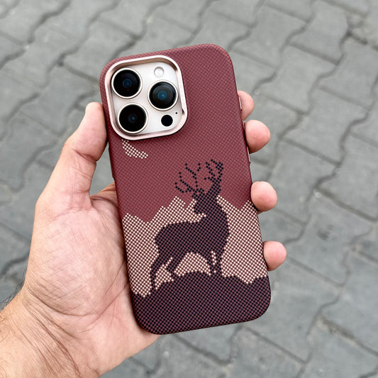 Lito Carbon Texture Case With Magsafe-Red ( No. 1780 )