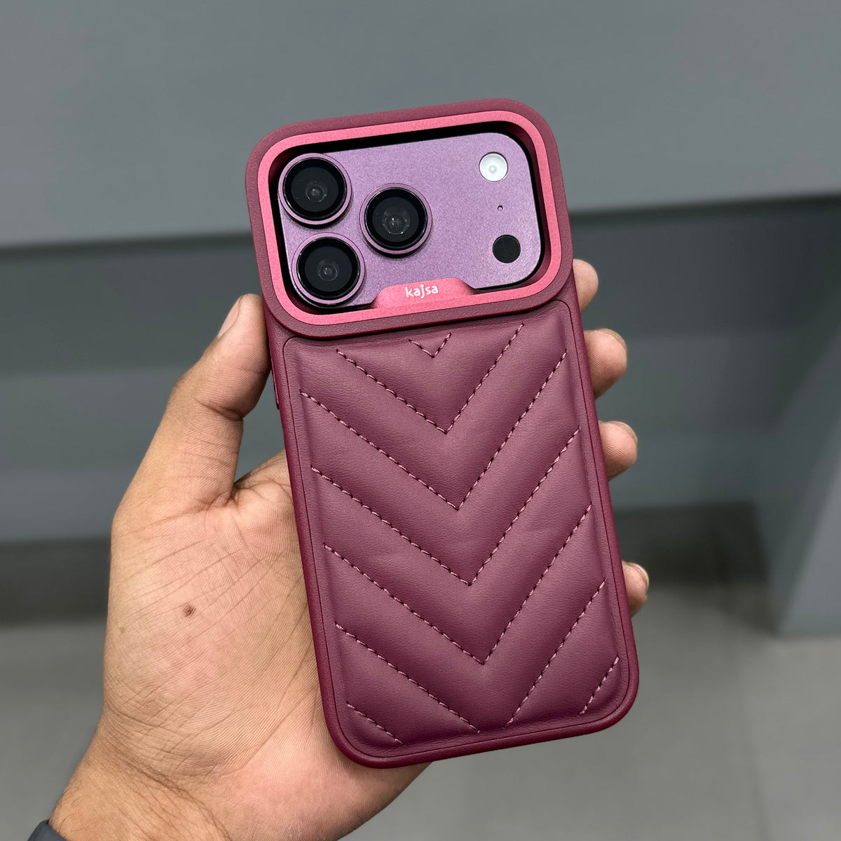 KAJSA VELVET ARMOR WINE RED CASE ( No. 3965 )