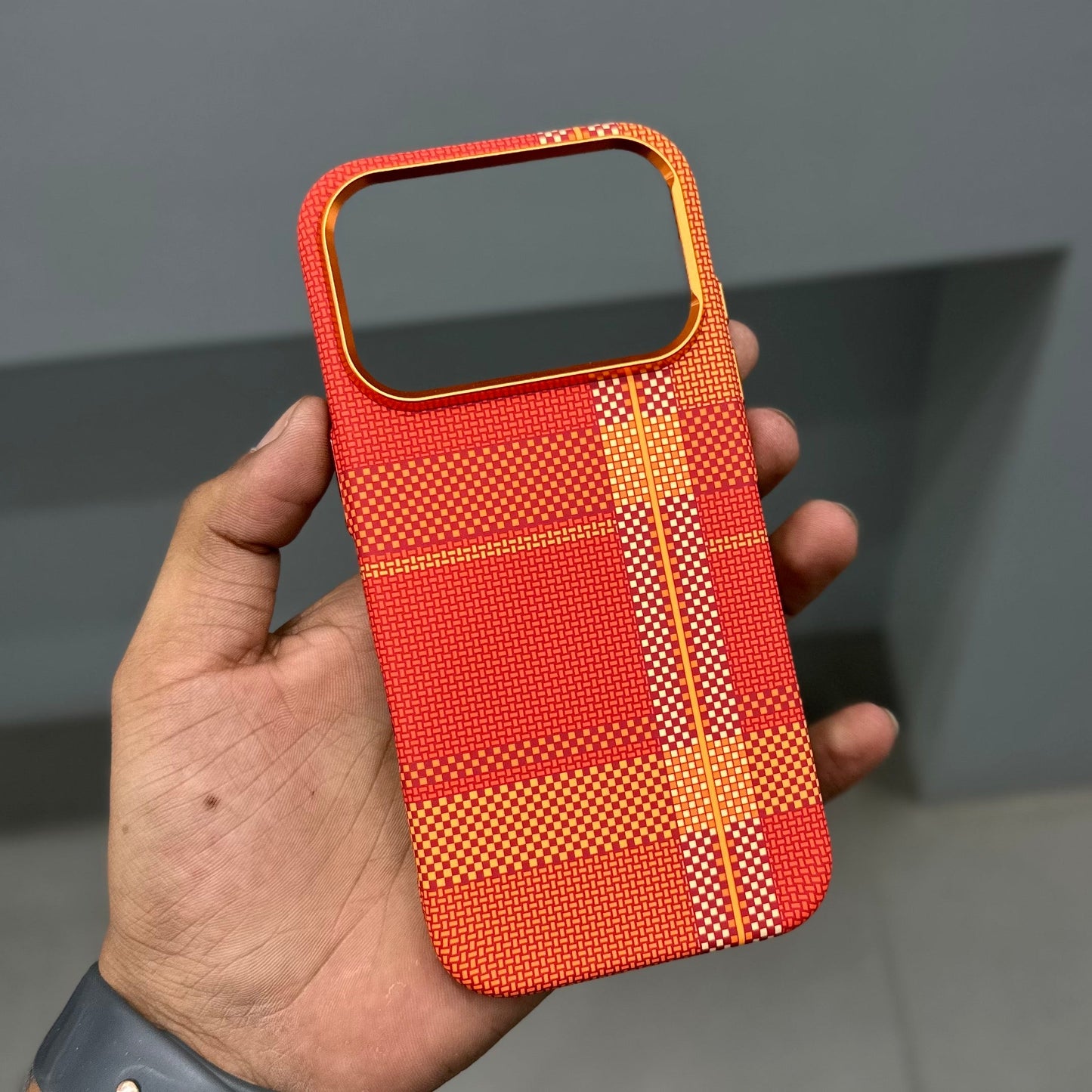 LUXO MAGSAFE CASE - ORANGE JO CHECK ( No. 3584 )