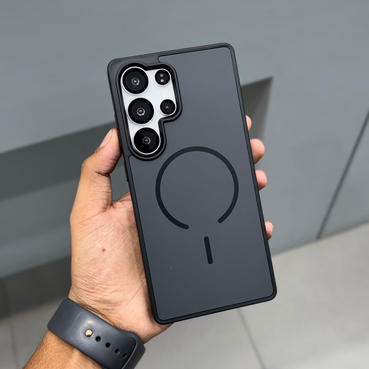 HAMURU SKIN FEELCASE MAGSAFE - SAMSUNG BLACK ( No. 2383 )