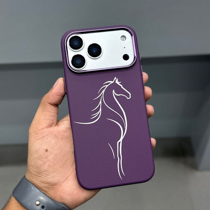 LUXO MAGSAFE CASE - BURGUNDY HORSE ( No. 4061 )