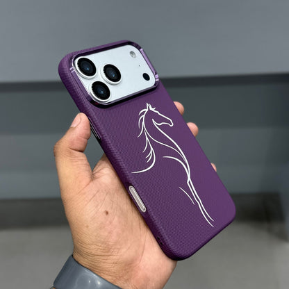 LUXO MAGSAFE CASE - BURGUNDY HORSE ( No. 4061 )