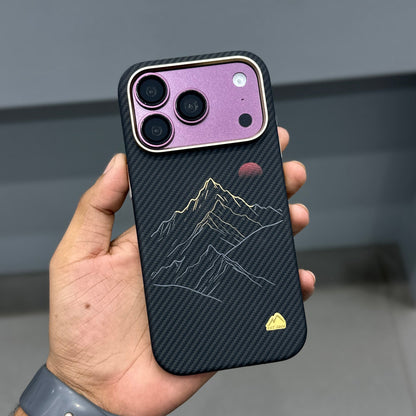 MEMUMI REAL CARBON FIBER CASE - BLACK GOLD ( No. 4135 )