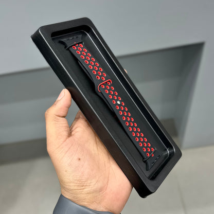 AERO FLEX SPORTS STRAP - BLACK - RED ( No. 3082 )