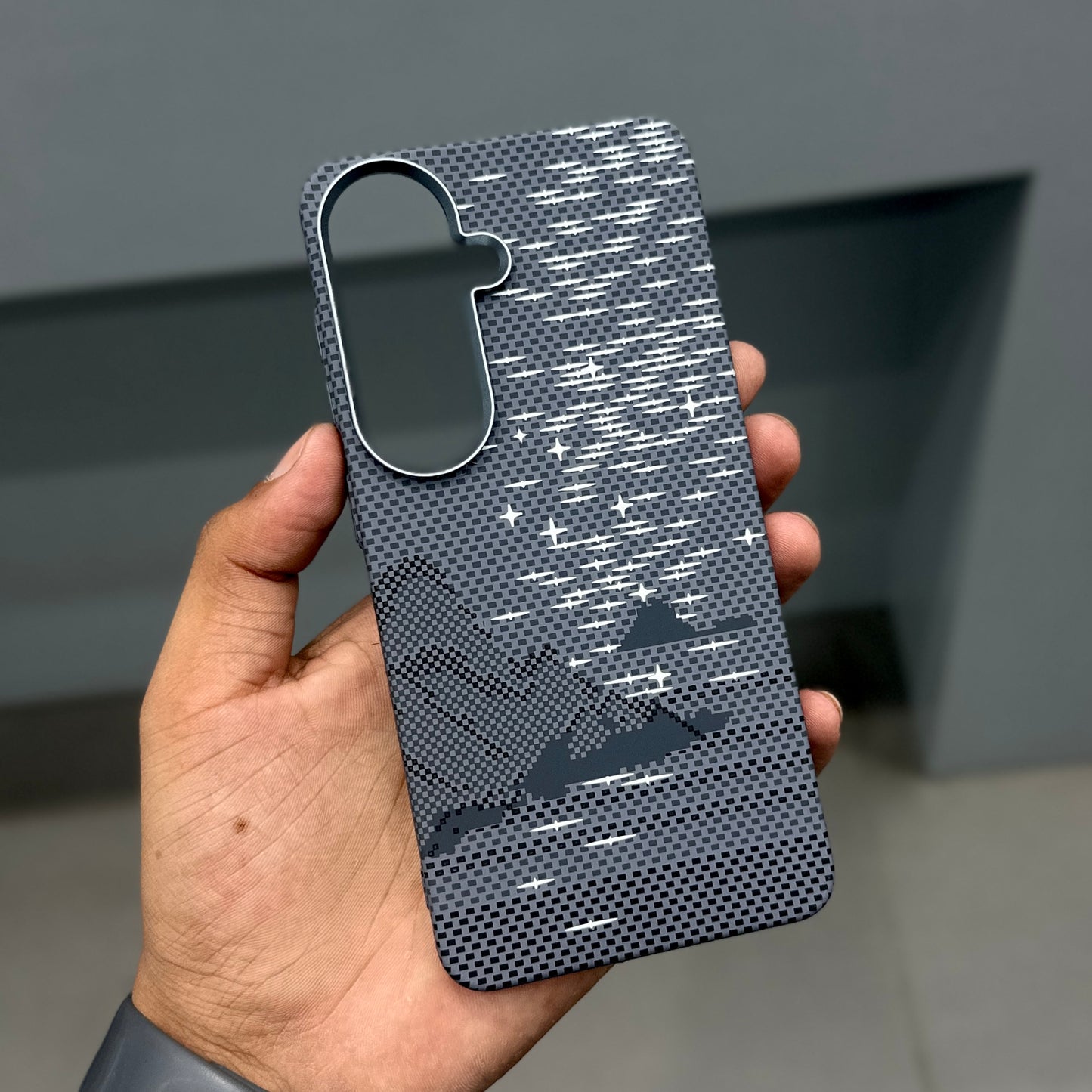 LUXO CARBON CASE SAMSUNG -GREY STARS ( No. 3168 )