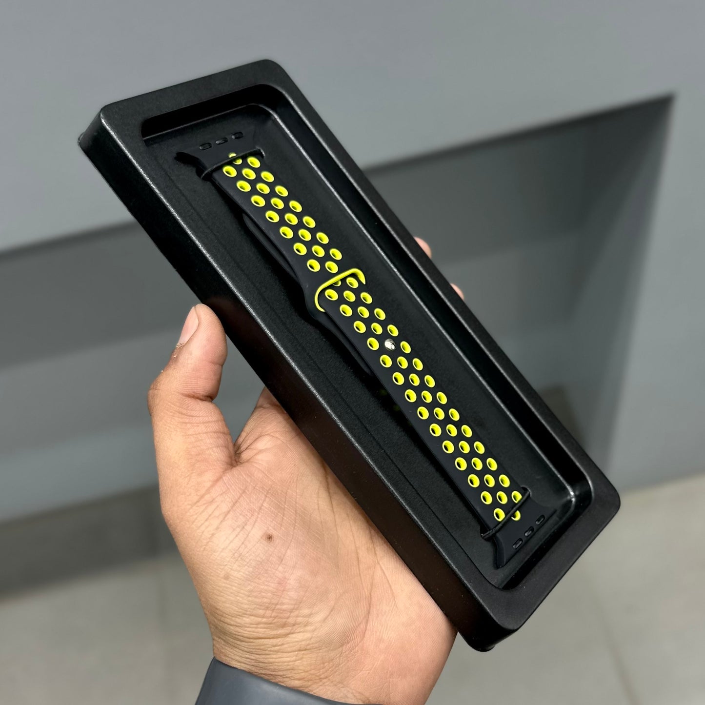 AERO FLEX SPORTS STRAP - BLACK - NEOW GREEN ( No. 3086 )