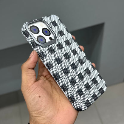 CARBON DRIP MAGSAFE CASE - GREY BLACK CHECK ( No. 2849 )