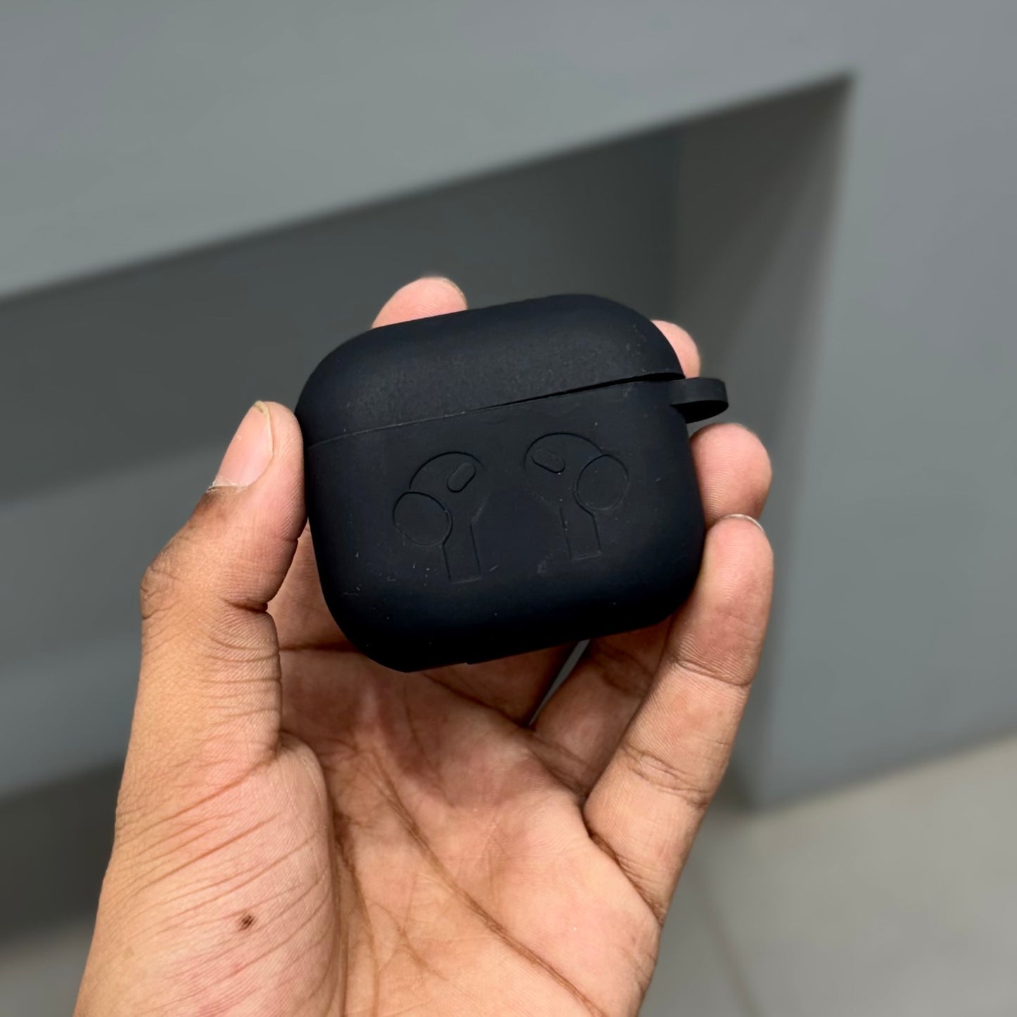 AIRPODS SILICON CASE - BLACK ( No. 2667 )