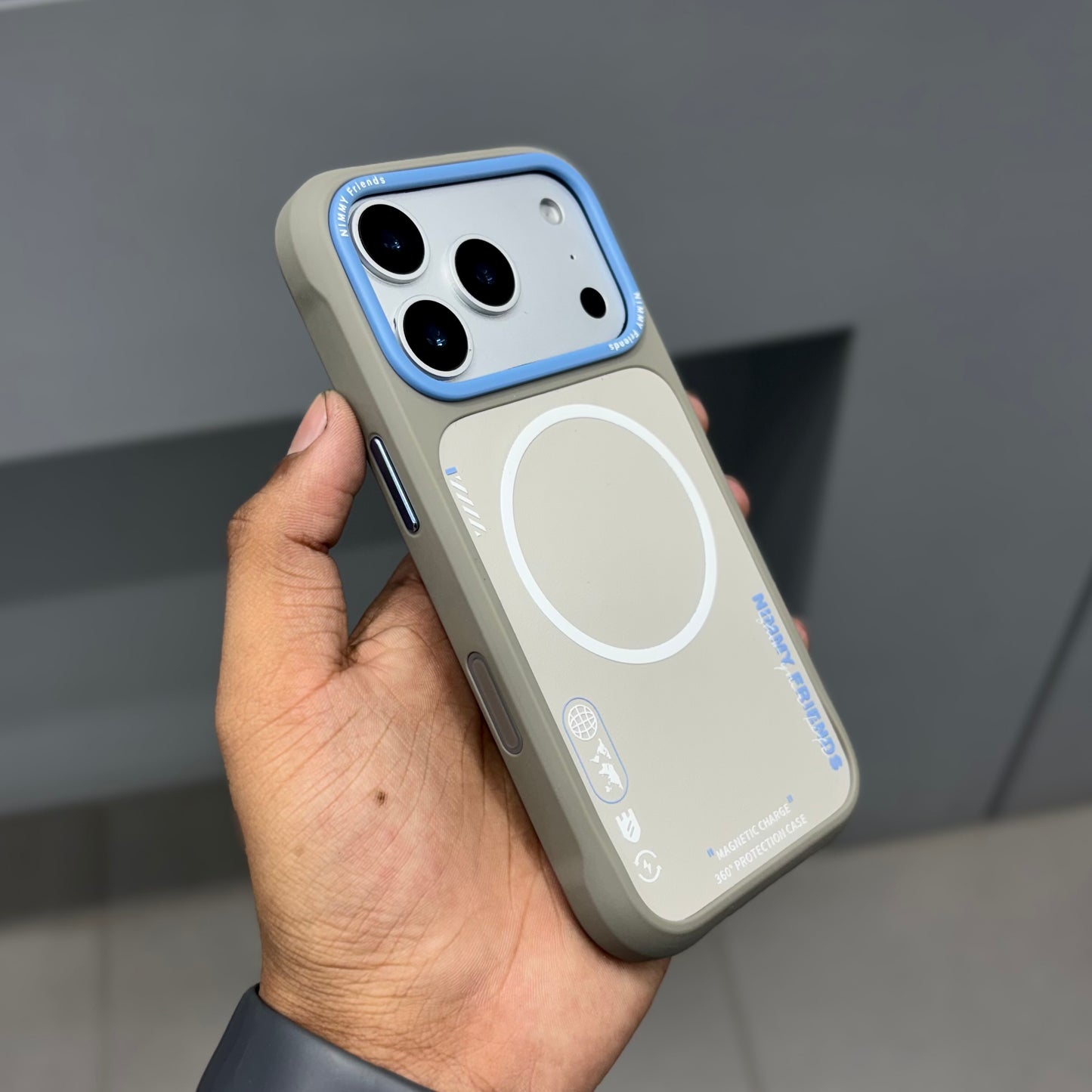 NIMMY MAGSAFE CASE- GREY BLUE ( No. 2542 )