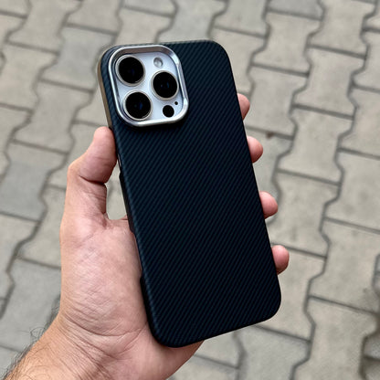 Vosros Carbon Texture Case With Magsafe-Black ( No. 1774 )