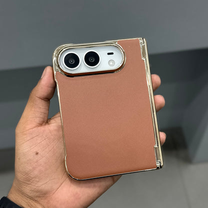 TRANZO VEGAN LEATHER I PHONE DUO CASE - BROWN ( No. 4075 )