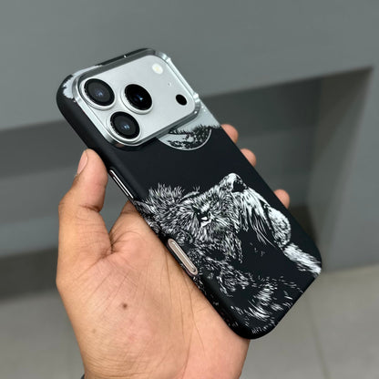 LUXO MAGSAFE CASE - LION BLACK CASE ( No. 3595 )