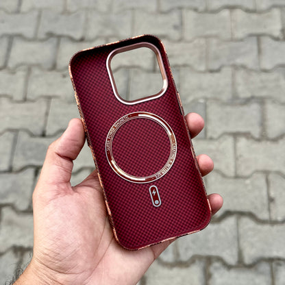 Luxo Brown Check 11.0 Case With Magsafe ( No. 1897 )