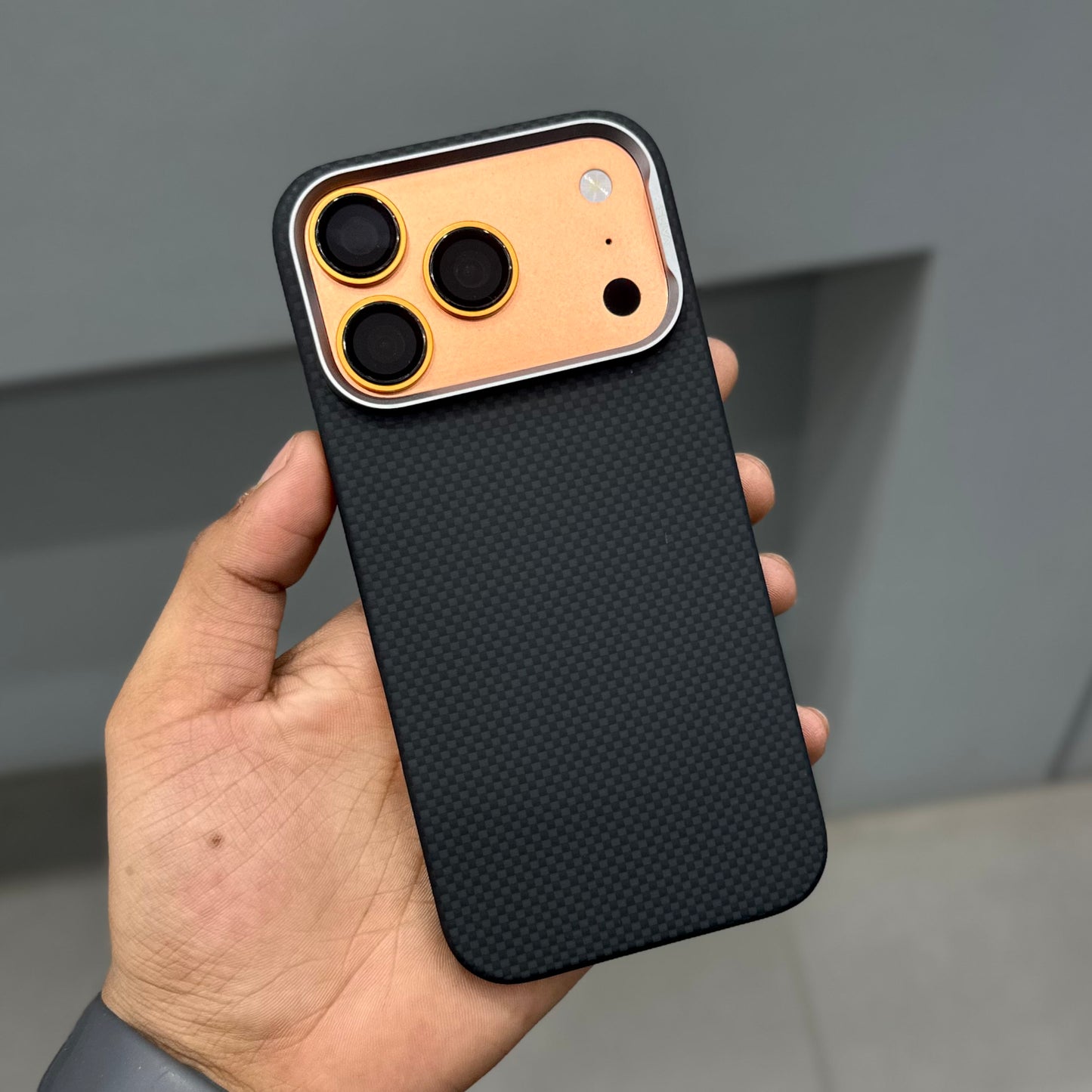 SLIVA IKEVLAR REAL CARBON CASE - BLACK - GREY ( No. 3134 )