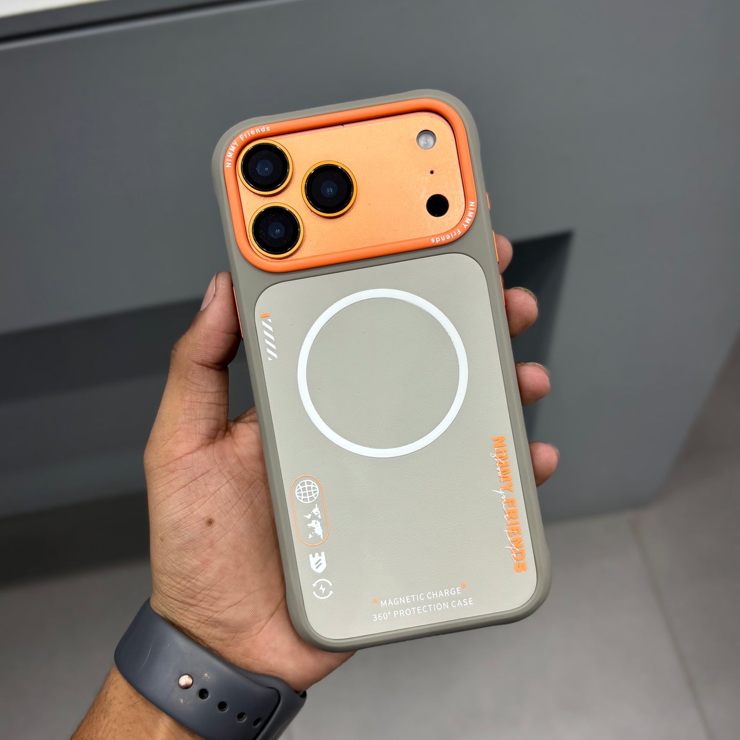 NIMMY POPUP CASE - GREY ORANGE ( No. 2699 )