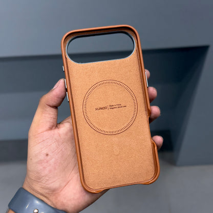 XUNDO UEGAN LEATHER CASE MAGSAFE - BROWN ( No. 2875 )