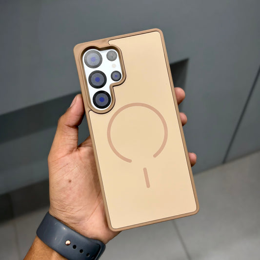 HAMURU SKIN FEELCASE MAGSAFE - SAMSUNG BROWN ( No. 2385 )