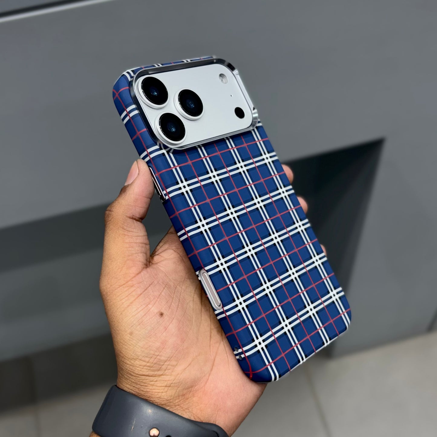 LUXO CARBON CASE - BLUE CHECK ( No. 2499 )