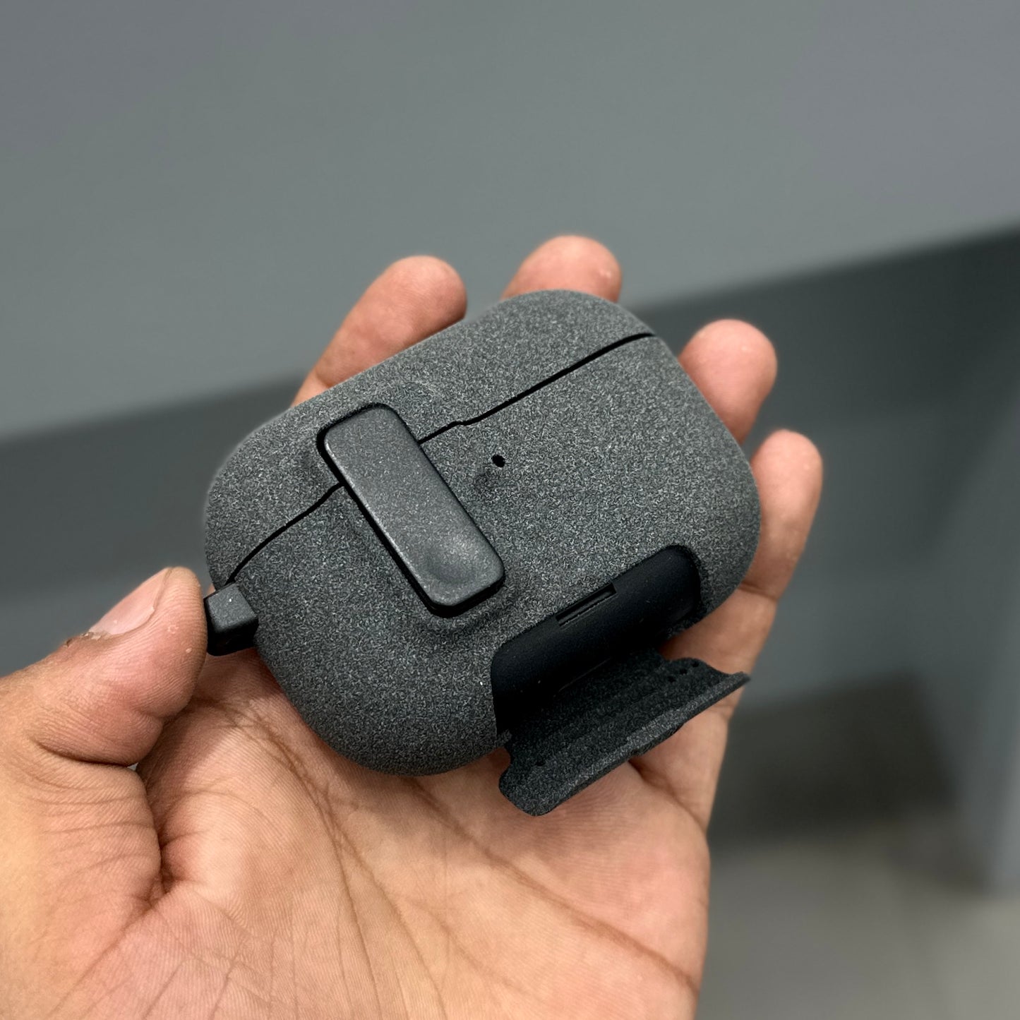 SANORK AIRPODS CASE WITH STAND - GREY ( No. 3447 )