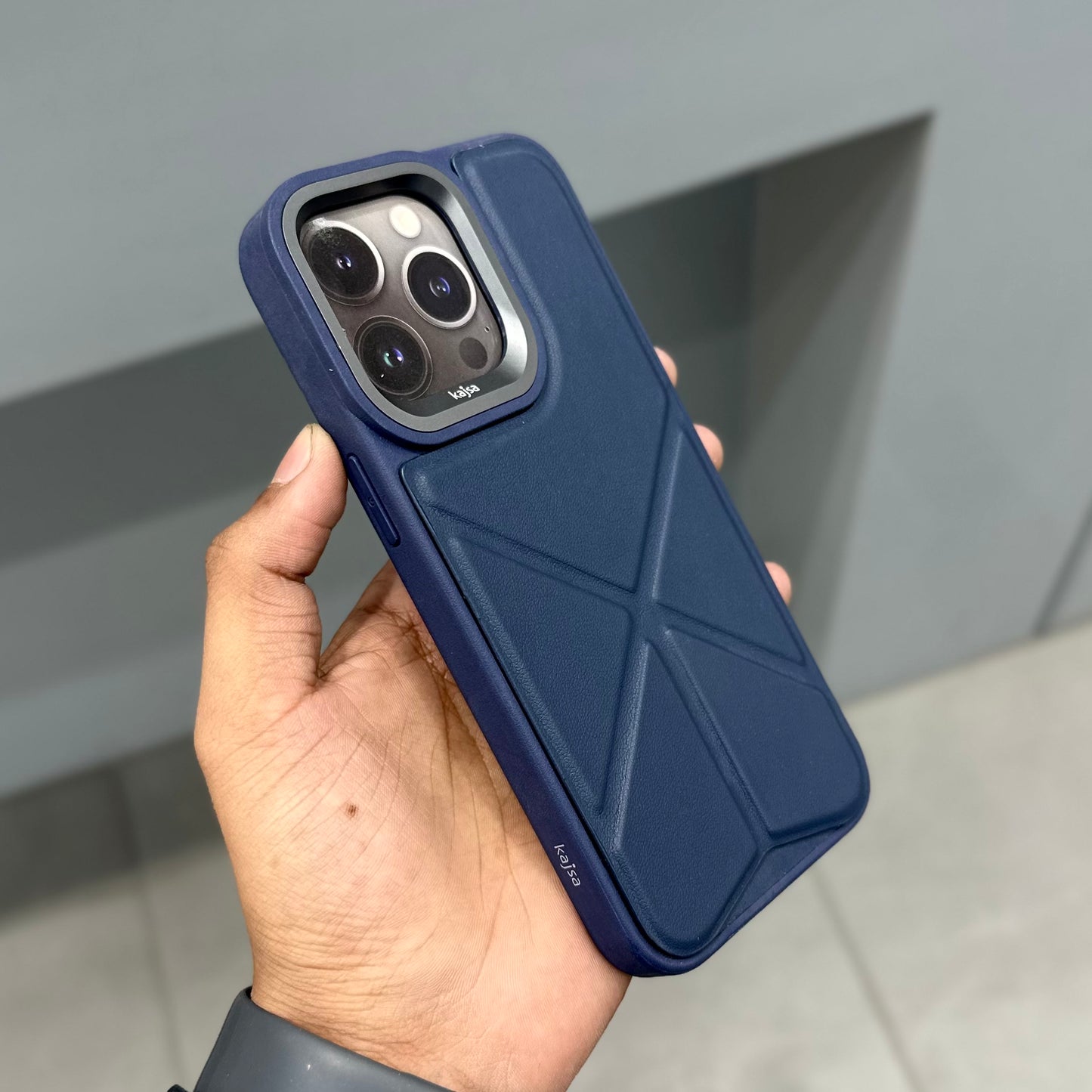 KAJSA LEATHER STAND CASE - BLUE ( No. 2632 )