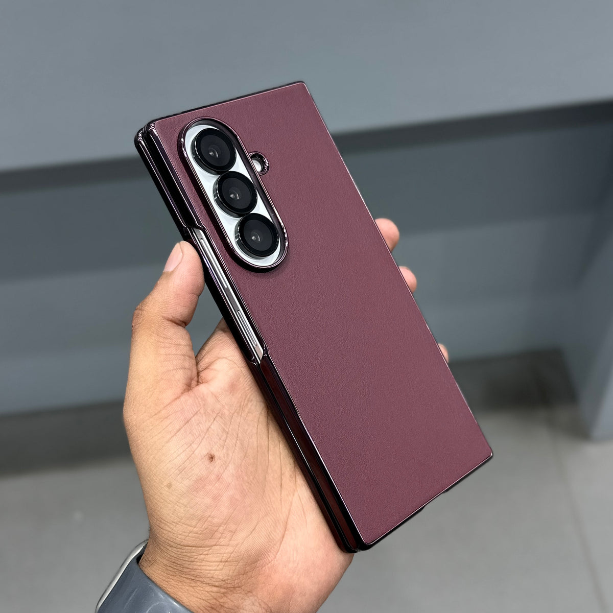 D FANS PU LEATHER SAMSUNG CASE - BURGUNDY ( No. 4113 )