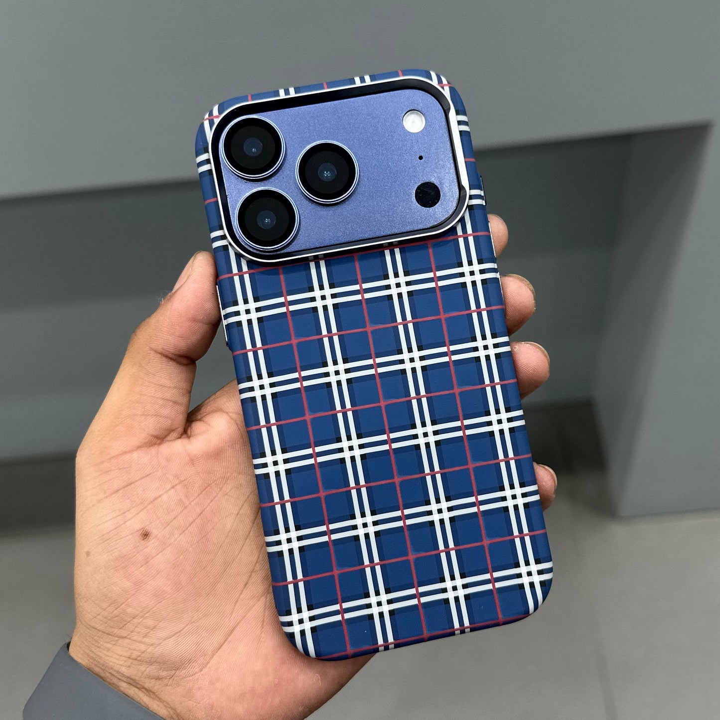LUXO CARBON CASE - BLUE CHECK ( No. 2499 )