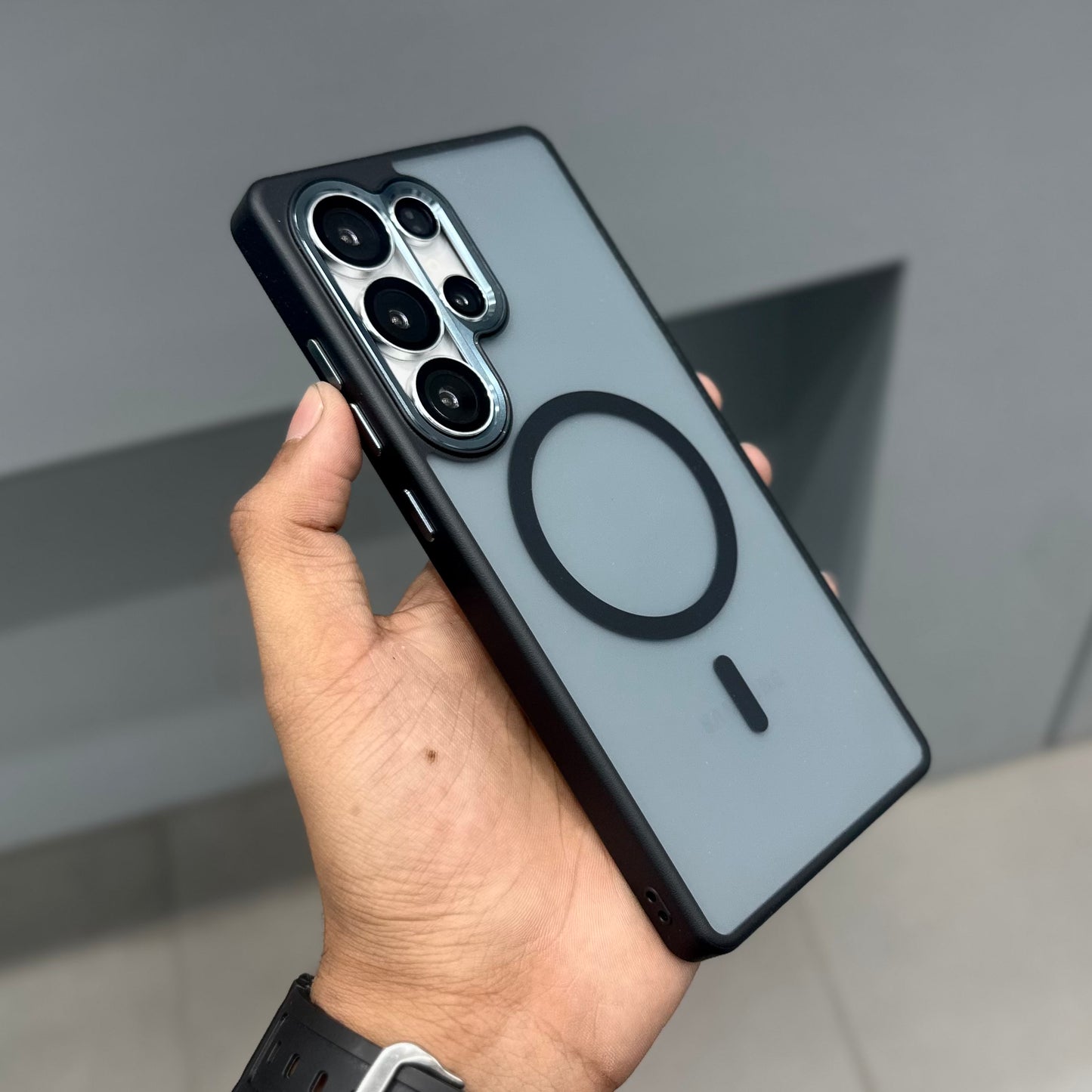 KEHUIMEI FROSTED CASE MAGSAFE - BLACK ( No. 2741 )