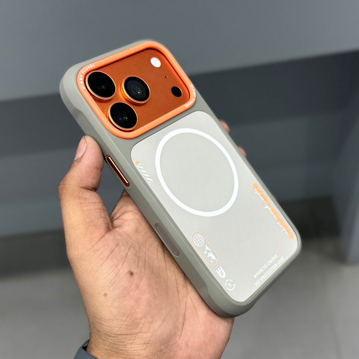 NIMMY MAGSAFE CASE - GREY ORANGE ( No. 2697 )