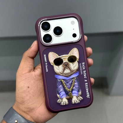 NIMMY DOG CHAIN CASE - WINE RED ( No. 4001 )