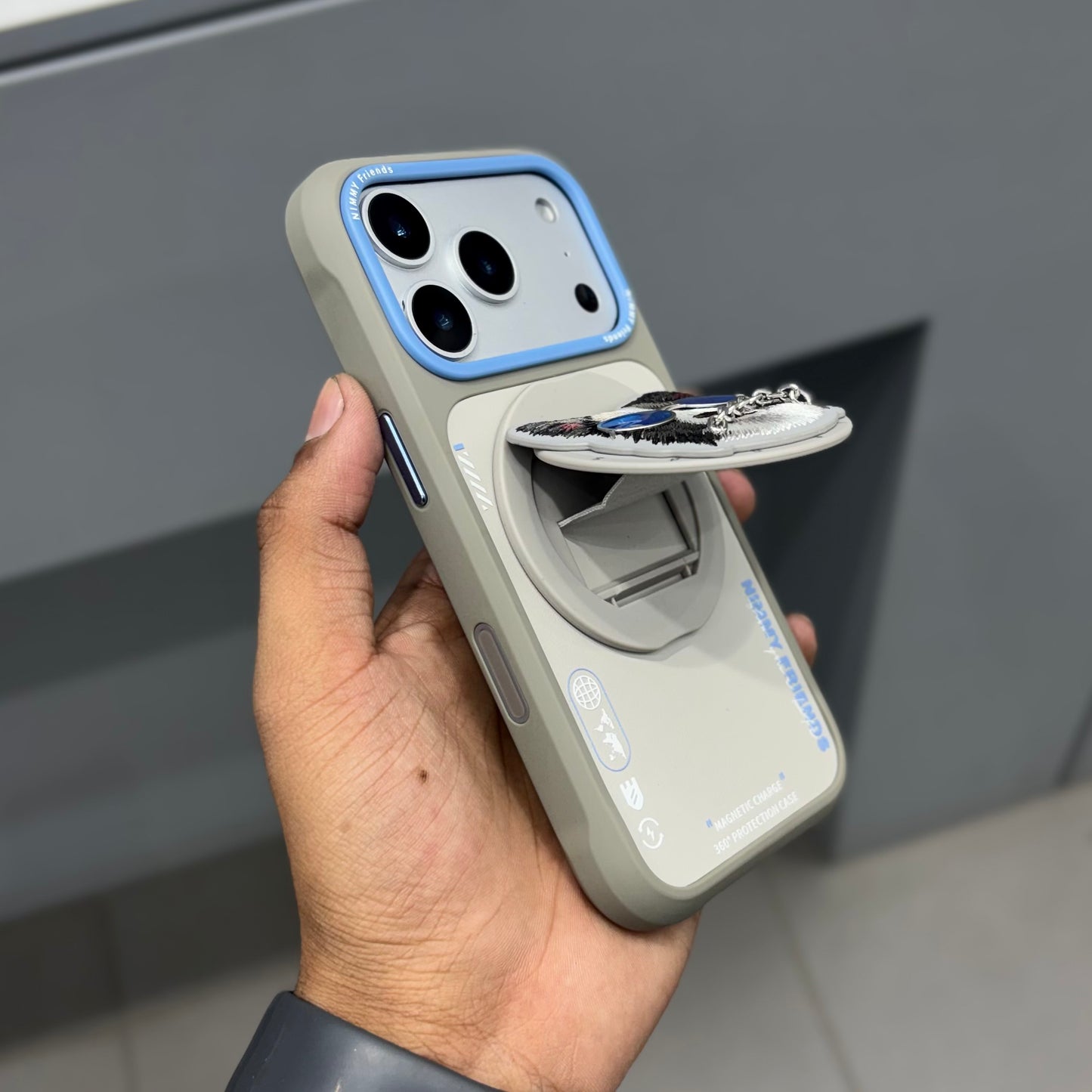 NIMMY POPUP CASE - GREY BLUE ( No. 2700 )