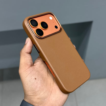 HDB DIVIDING VEGAN LEATHER MAGSAFE CASE - BROWN ( No. 2927 )