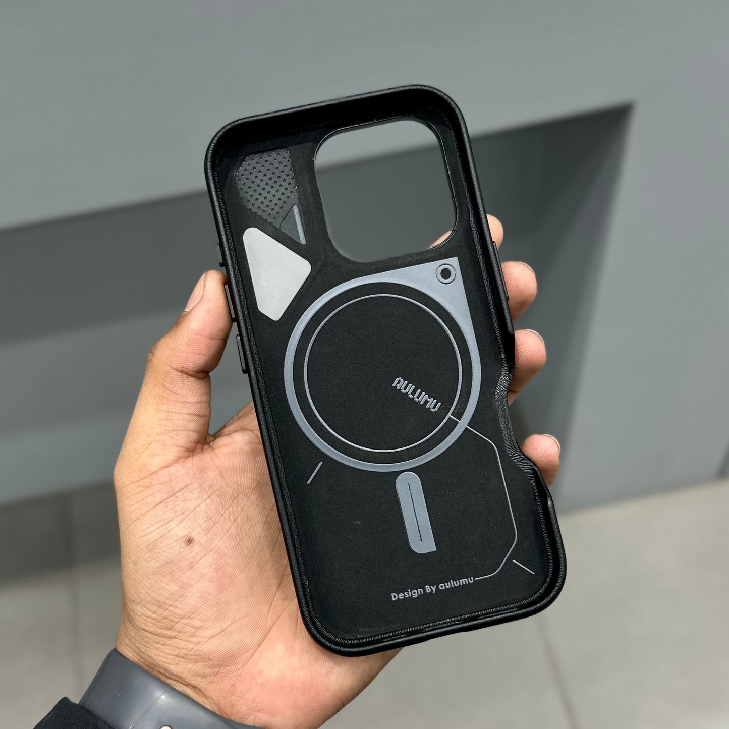 AULUMU VEGAN LEATHER CASE - BLACK ( No. 2639 )