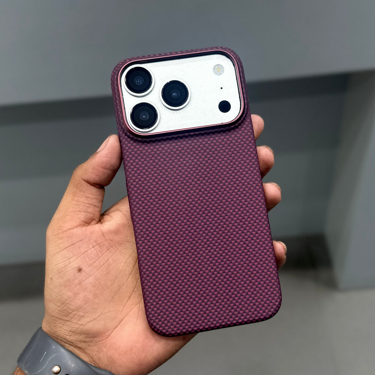 CMAQ X CARBON REAL COBON CASE - WINE RED ( No. 3866 )