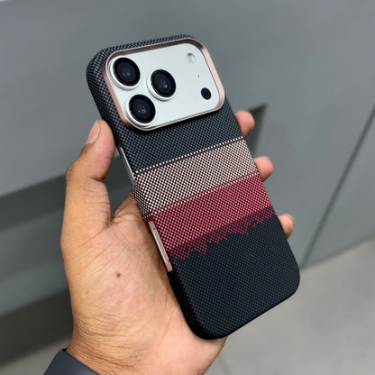 Knit Brown wave with magsafe case ( No. 2195)