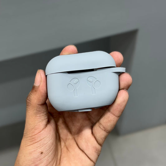 AIRPODS SILICON CASE - LIGHT GREY ( No. 2670 )