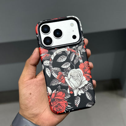 ONE GIF FLORAL EMPRESS EDITION MAGSAFE CASE - BLACK RED ( No. 4053 )