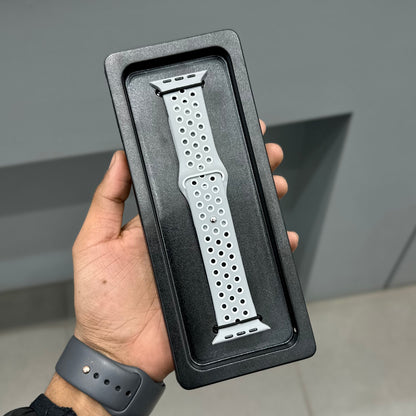 AERO FLEX SPORTS STRAP - LIGHT GREY - WHITE ( No. 3084 )