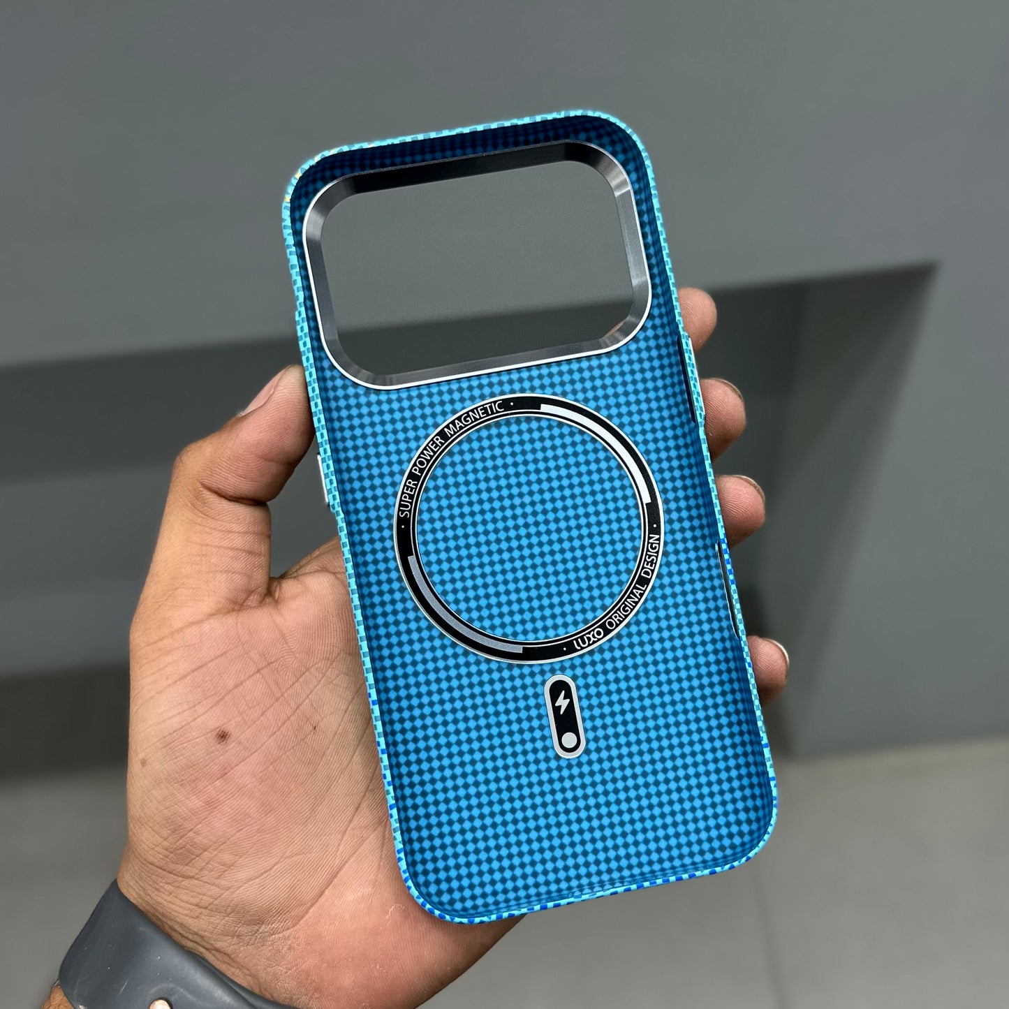 LUXO MAGSAFE CASE - SKY BLUE MOUNT STARS ( No. 3578 )