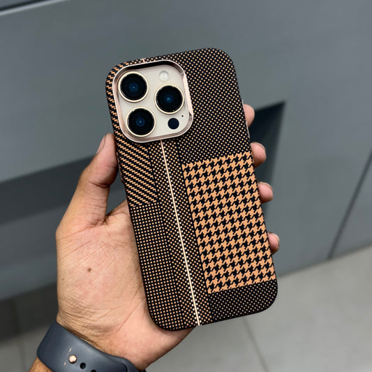 LUXO CARBON CASE - BROWN CHECK ( No. 2502 )