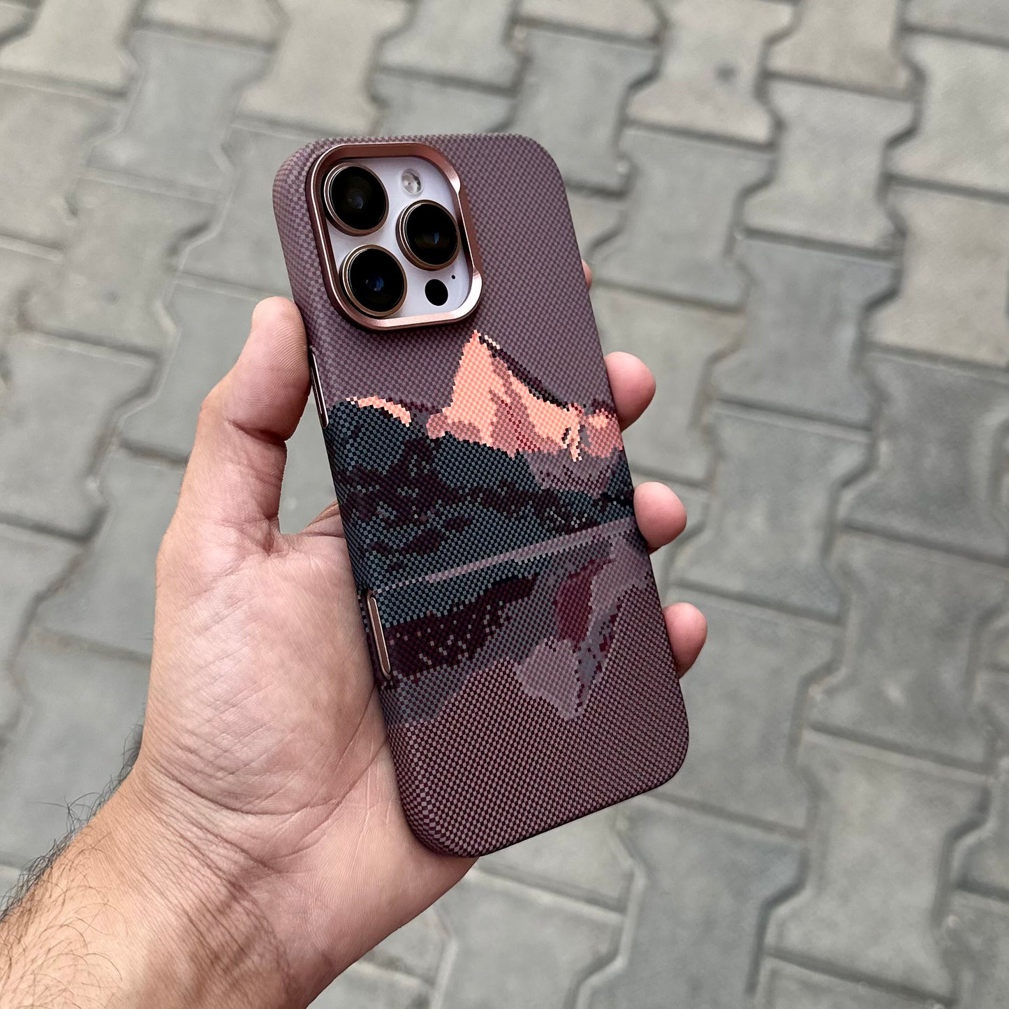 Luxo Brown Mount Case With Magsafe ( No. 1770 )