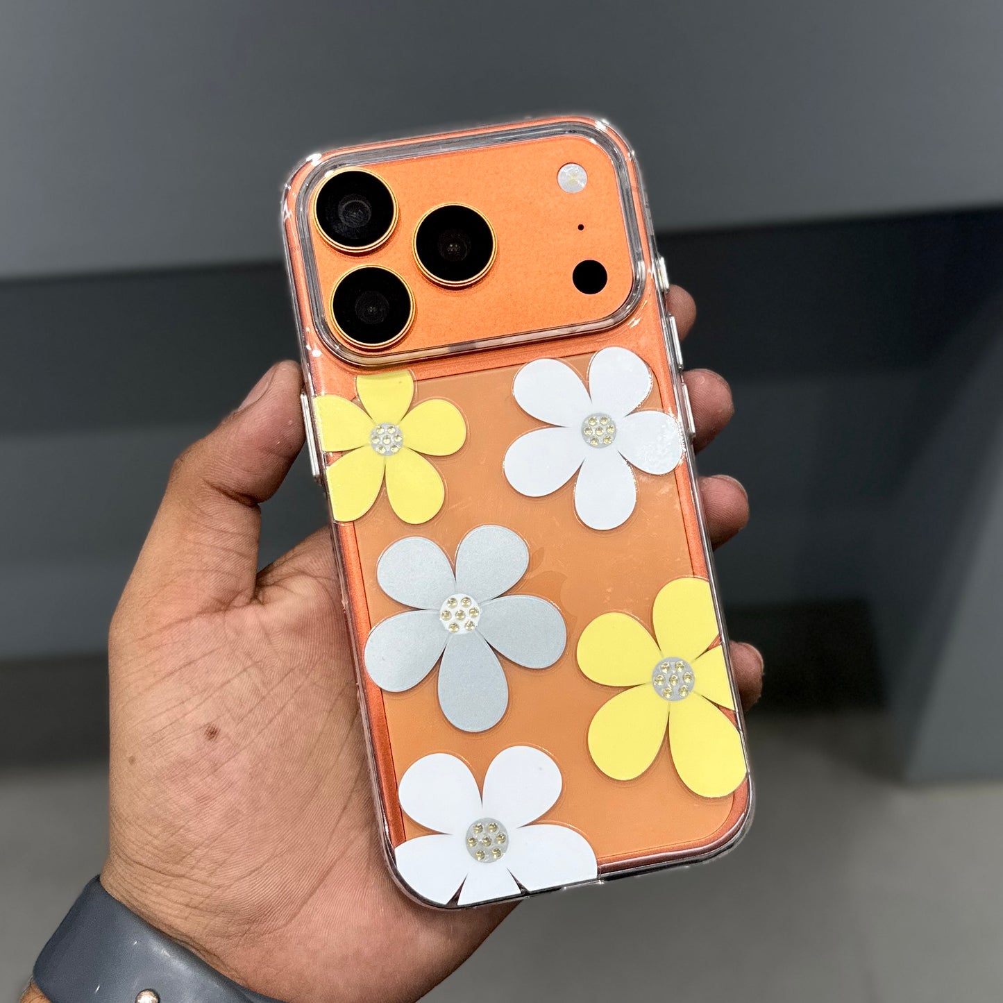 COME FLOWER CASE - WHITE - YELLOW ( No. 2976 )