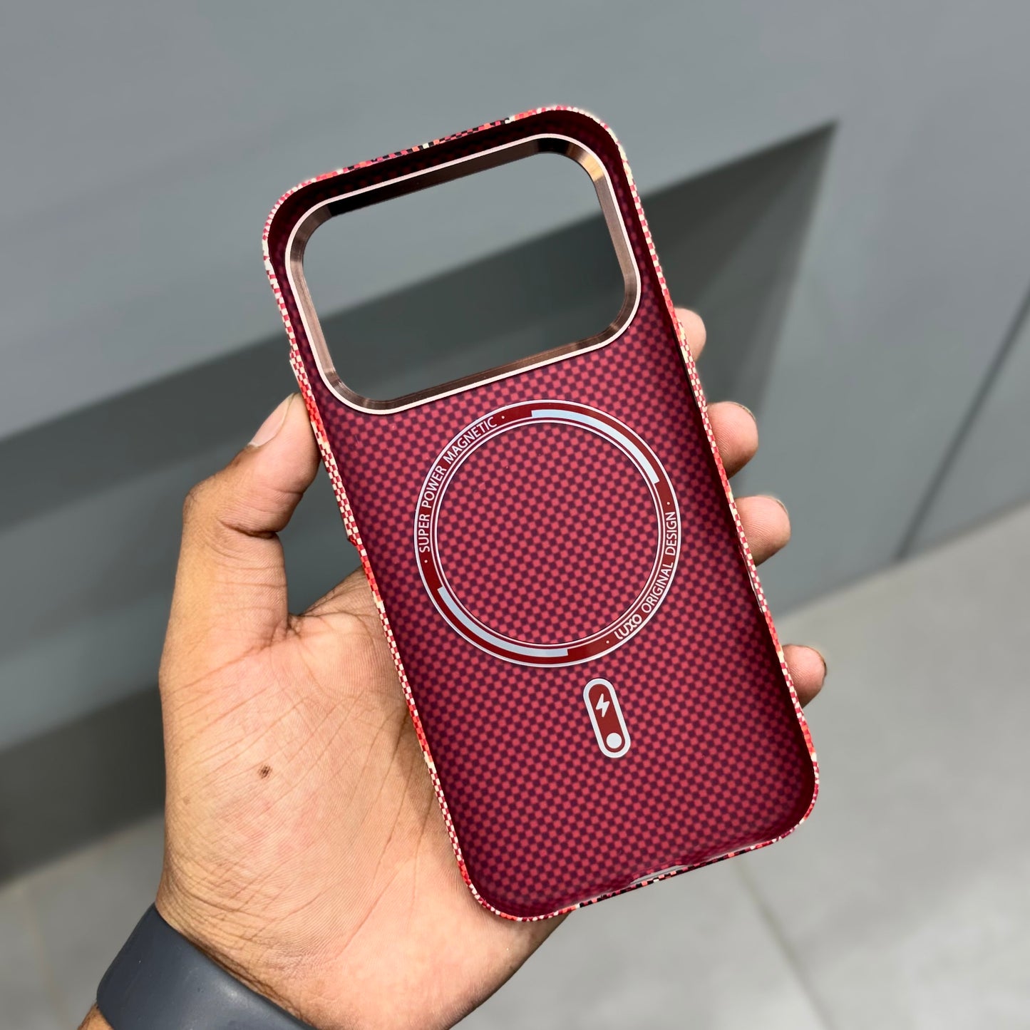 Luxo Red Wave Magsafe Case ( No. 2180 )